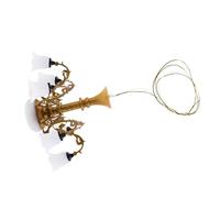 TOBBOMEY Miniature Chandelier Lamp for Tiny House Decor Landscape Lighting for Living Room 12cm Size Artful Design for Dollhouses and Micro Gardens