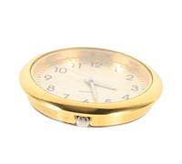 TOBBOMEY Miniature Dollhouse Wall Clock Model Electronic Pendulum Clock for Doll House Furniture Decoration Realistic Gold Tone Scene Accessory for Miniature Landscape