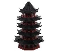 TOBBOMEY Miniature Pagoda Fish Tank Ornament for Aquarium and Bonsai Garden Elegant Ancient Chinese Pavilion Model Portable Micro Landscape Decor for Desktop and Water Land Tanks