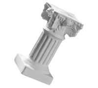 TOBBOMEY Miniature Roman Pillar Resin Candlestick, Small Nordic Style Pillar Candle Holder for Tea Lights, Photography Background Decor and Doll House Ornament for Living Room Table