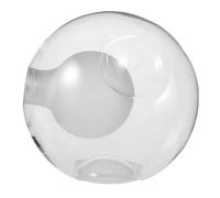 TOBBOMEY Modern Clear Double Glass Globe Lamp Shade with Triple Recessed Design Socket Compatible Round Lampshade for Pendant and Ceiling Lights Transparent Replacement Cover for Living