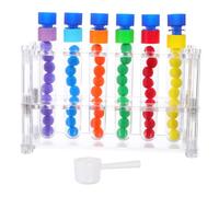 TOBBOMEY Montessori Color Sorting Skill-building for Ergonomic Scooping Tools Preschool Counting Educational Kit for Fine Motor Development and Logical Thinking