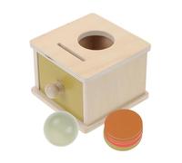 TOBBOMEY Montessori Drawer Ball Coin Box Educational Toy for Toddlers Enhances Fine Motor Skills Object Permanence Parent-boy Girl Interaction Material for Preschool Learning Activities