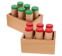 TOBBOMEY Montessori Sensory Sound Cylinders for Early Teaching Aids Auditory Sensory Play for Enhances Listening Skills and Learning Interest Through Interactive Games