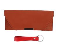 TOBBOMEY Multi-functional Car Sunglass Holder PU Leather Eyeglass Case with Sun Visor Clip for Glasses and Small Item Storage Easy Installation for Vehicle Accessories