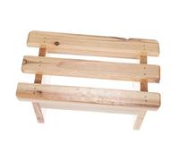 TOBBOMEY Multipurpose Wooden Footstool Bath Foot Rest Non-Slip Stool for Sauna Spa Pedicure Tub Height Natural Wood Seat for Relaxing Legs in Bathroom Bedroom Living and Shower