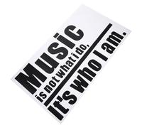 TOBBOMEY Music is Not What I Do Inspirational English Proverb Wall Sticker, Adhesive Vinyl Decal for Bedroom and Study, Black 56X31 CM Motivational Wall Decor