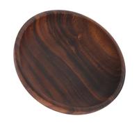 TOBBOMEY Natural Acacia Wooden Snack Tray Multi-functional Fruit Salad Dessert Plate for Home Office Party Serving and Desktop Storage