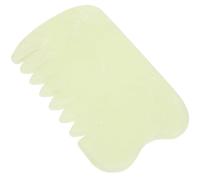 TOBBOMEY Natural Jade Comb Gua Sha Scraping Massage Tool for Scalp and Face Rounded Smooth Edges Comfortable Scraper Deep Head Massage Relieves Muscle Tension Suitable for Relaxation and
