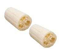 TOBBOMEY Natural Loofah Sponge Showering Towel 2Pcs Set Comfortable Exfoliating Bath Brush for Gentle Skin Cleansing and Removing Excess Oil in Daily Bathing