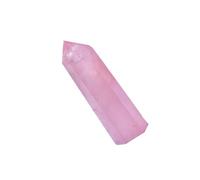 TOBBOMEY Natural Rose Quartz Six-Sided Faceted Crystal Wand Stone for Chakra Meditation Balancing Protection and Home Decor Random Color Random Color