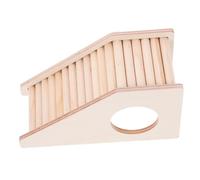 TOBBOMEY Natural Wood Hamster Ladder for Small Pets Smooth Climbing Ramp Guinea Pig Habitat Accessory Safe Chinchilla Cage Decor Hideout