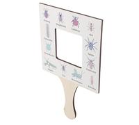 TOBBOMEY Nature Guide Finder for Large Wood Frame Insect Identification Outdoor Observation Tool Educational Nature Exploration