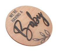 TOBBOMEY Newborn Arrival Wooden Plaque Birth Announcement Sign for Boys and Keepsake Decoration for Hospital Door Fence Commemorative Hanging Ornament