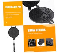 TOBBOMEY Non-stick Ice Cream Cone Mold Pancake Pan Egg Roll Maker with Smooth Polished Surface Heat-resistant Kitchen Bakeware for Crepes and Waffles