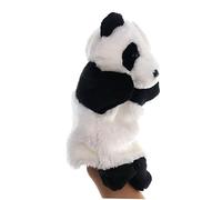 TOBBOMEY Panda Hand Puppet Plush Soft Storytelling Prop for Interactive Role Play Accessory Safe Animal Puppet for Parent Fun and Imaginative Play