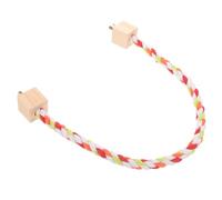 TOBBOMEY Parrot Climbing Rope Stand Cotton Perch Bird Cage Accessory for Interactive Play and Exercise Essential Toy for Parakeets Conures and Cockatiels