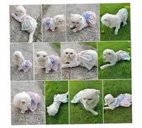 TOBBOMEY Pet Dress Chinese Style Cat Skirt Comfortable Lightweight Puppy Skirt for Dogs Cats Adorable Decorative Hanfu Outfit