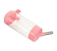 TOBBOMEY Pet Water Bottle Dispenser for Small Animals Leak Hanging Design for Hamsters Puppies Cats and Rabbits Pink Durable Easy to Clean Environmental Materials