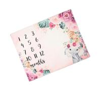 TOBBOMEY Photography Blanket 100x81cm Photo Blanket Backdrop for Newborn Growth Chart for Newborn Photoshoot