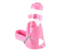 TOBBOMEY Pink Hamster Water Bottle Feeder Plastic Small Pet Drinking Dispenser Stable Smooth Surface for Cage Use