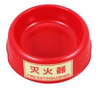 TOBBOMEY Plastic Fire Extinguisher Stand Base with Reflective Design Stable Anti-tip Storage Holder for Extinguishers Fire-resistant Floor Support for Home Garage Workshop Safety