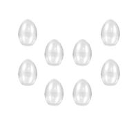 TOBBOMEY Plastic Jumbo Easter Eggs 8Pcs Fillable Candy Packing Boxes with Seam Tightly Design for Birthday Engagement and Party Decorations