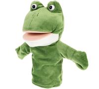 TOBBOMEY Plush Animal Hand Puppet with Movable Mouth for 1-3 Interactive Parent Educational Frog Puppet and Adults