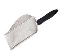 TOBBOMEY Portable Beach Mesh Sand Filter Scoop Stainless Steel Sand Sifter Shovel for Seashells Pet Litter Food Picking and Outdoor Play