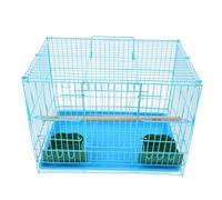 TOBBOMEY Portable Bird Cage with Toilet Tray for Cockatiel Conure Parakeet Finch and for Travel and Small Pet Housing Comfortable Habitat for Birds