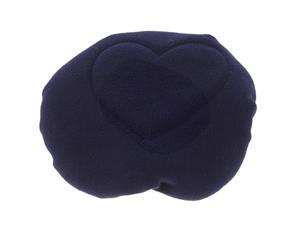 TOBBOMEY Portable Cane Chair Cushion Cover, Soft Navy Fleece Seat Pad for Folding Crutch Stool, Breathable Cotton Blend with 20x19.5x3cm Size, Comfortable Support for Prolonged Sitting