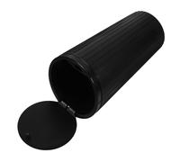 TOBBOMEY Portable Car Trash Can with Lid Small Leakproof Automotive Garbage Bin with Press Switch Compact Black Vehicle Waste Bin for Car Home Office Storage and Organization
