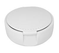 TOBBOMEY Portable Denture Storage Box Artificial Tooth Container for Retainers and Mouthguards Hygienic White Case with Smooth Finish for Easy Handling and Long-Term Use