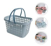 TOBBOMEY Portable Handheld Shopping Basket Blue Small Fruit Vegetable Storage Basket for Kitchen Picnic Outdoor Use