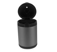 TOBBOMEY Portable LED Luminous Car Ashtray with Lid Flame-retardant Smokeless Cigarette Ash Holder Compact and Car Supplies for Travel and Daily Use