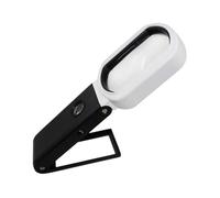 TOBBOMEY Portable Magnifying Glass with LED Reading Light Lens High Definition Magnifier for Home and Outdoor Use Lightweight Handheld Loupe for Low Vision and Detailed Work