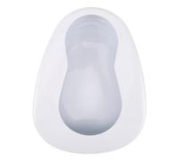 TOBBOMEY Portable Metal Bedpan for Bedridden Patients Rim Lightweight and Easy to Clean Urinal for Elderly Men and Women Home and Hospital Use