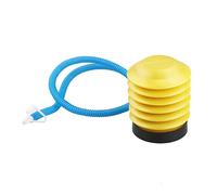 TOBBOMEY Portable Mini Balloon Inflator Foot Air Pump with Long Flexible Hose Plastic Compact Balloon Pump for Quick Inflation and Deflation Blue and Yellow Easy to Carry