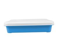 TOBBOMEY Portable Plastic Sandbox Tray with Lid Small Storage Box for Outdoor Activities Break Resistant Organizer for Sand and Craft Supplies Versatile Container for Play and Art Materials