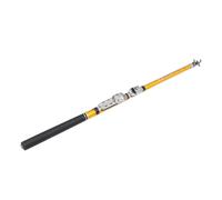 TOBBOMEY Portable Telescopic Sea Fishing Rod Lightweight Soft Tailed Extension Rod with Metal Guide Rings and Slip Grip for Travel and Outdoor Fishing