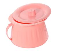 TOBBOMEY Portable Unisex Urine Pot with Lid Wear-Resistant PP Material Non-Skid Bottom Bedpan for Elderly and Leak-Resistant Household Chamber Pot for Night Use and Travel