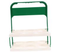 TOBBOMEY Portable White Plastic Beer Basket Carrier with Handle, Multi-Bottle Transport and Easy to Store Design for Everyday Usage and Backyard Activities, Fits 16-32oz Bottles