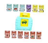 TOBBOMEY Preschool English Learning Word Cards with Educational Machine Plastic Literacy Flashcards for Scenario-based Cognitive Development for Kindergarten Beginners