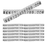 TOBBOMEY Price Tags for Jewelry 20Pcs Adjustable Cube Display Stand with Digital Number Letter Labels for Pricing