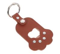 TOBBOMEY PU Leather Pet Hair Keepsake Keychain with Paw Design Memorial Pendant for Dog and Cat Hair Storage Heartfelt Pet Remembrance Accessory for Daily Comfort and Tribute