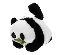 TOBBOMEY Pull String Tail Wagging Panda Doll Plush Animal Pendant Decor Cute Soft for Bag Keychain PP Cotton Lightweight and Vivid Colors for Panda Lovers