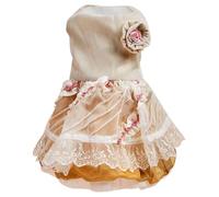 TOBBOMEY Puppy Rose Lace Party Dress for Dogs Adorable Soft Pet Skirt for Costume Events Eye Catching and Cats