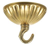 TOBBOMEY Pure Copper Ceiling Hook with Open Ring Pendant Light Canopy Kit Chandelier Mounting Plate Ceiling Cover for Crystal Lamps and Birdcage Lanterns