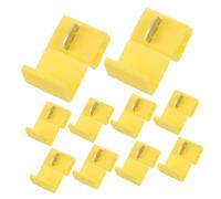 TOBBOMEY Quick Wire Splice Connectors 10pcs Car Speaker Wire Electrical Connectors Yellow Solderless Cable Tap Clips for Auto Wiring Installation