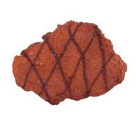 TOBBOMEY Realistic Artificial Steak Model Meat Ornament for Photography Bakery Display Table Decoration Lifelike Bbq Grill Prop with Bright Colors